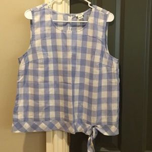 J Crew check tank